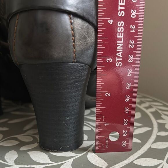 b.o.c. Black & Brown Western Ankle Boots with Chunky Heel Sz 9 - Picture 12 of 12